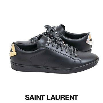 Saint Laurent Men's Lip Patch Logo Sneakers Black 485275 EXV60 8069 Authentic 151787181