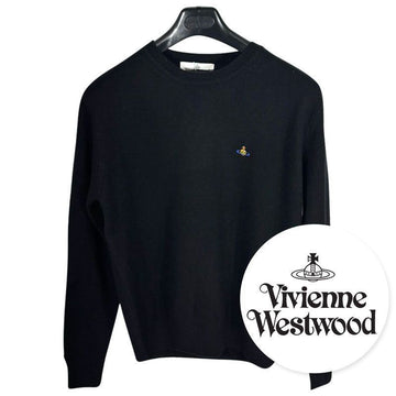 VIVIENNE WESTWOOD Herren Crewneck Sweater mit Logo-Patch Schwarz 151231245