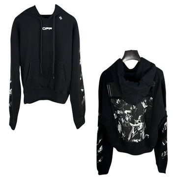 Off White Women's Caravaggio Print Hooded T-Shirt Black OMBB037S20E300051088 150719717