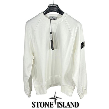 STONE ISLAND ブラッシュドオーガニックコットンフリースオーバーフィットトレーナー ホワイト 6100022 S0A20V0001 150555477