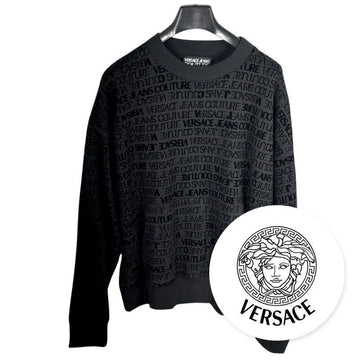 Versace Men's Printed Logo Sweatshirt Black 73GAI310 FS045 899 Genuine 100% 150497176
