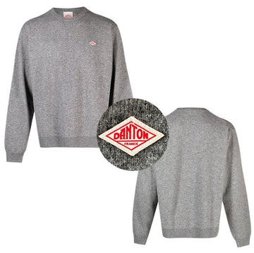 Danton Men's Logo Patch Crewneck Knit Charcoal DTD0028 000 150489868