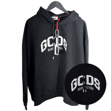 GCDS Herren Kapuzen-Sweatshirt mit Logo-Stickerei Schwarz 150447473