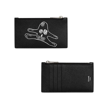 Celine Men's Zipper Card Holder Black 10B683CDR 38SI Authentic 100% 150423566