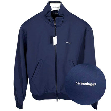 BALENCIAGA Damenlogo-Jacke mit Reißverschluss Navy 535306 TTK21 4062 150261675