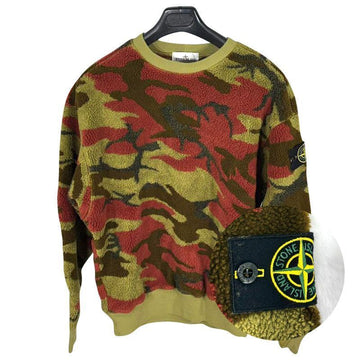 STONE ISLAND メンズバイラックスカモフラージュフリースマンツーマンティーグリーン 7715638E3 V0054 正品100% 150222638