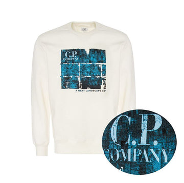 CP COMPANY Männer Grafikdruck Sweatshirt Weiß 150087921