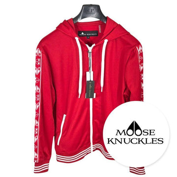 Moose Knuckles Men's Hooded Bomber Jacket Red M19MB036 662 Authentic 100% 149991047