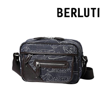 BERLUTI Schultertasche mit Reißverschluss aus Denim M257815 B02 149960239