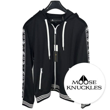 MOOSE KNUCKLES メンズフード付きボンバージャケットブラック M19MB036 292 149959602