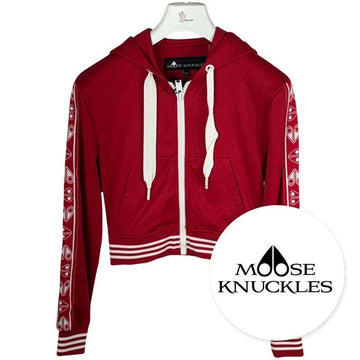 MOOSE KNUCKLES レディースフードジップジャケットレッド M19LB037 662 正規品100% 149959544