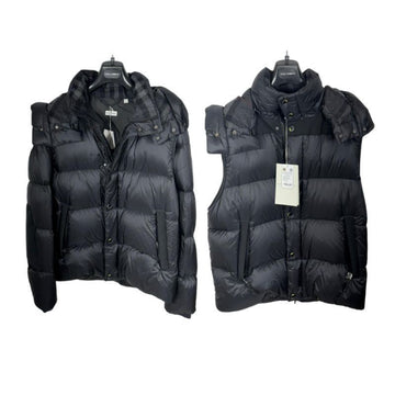 BURBERRY 男性用パッチロゴフードパディングジャケット ブラック 8096382 A1189 149319542