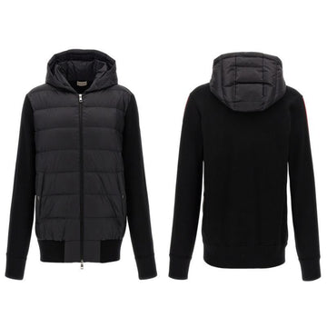 Moncler Men's Logo Zip-Up Knit Padded Jacket Black 9B00022 M1131 999 149259383
