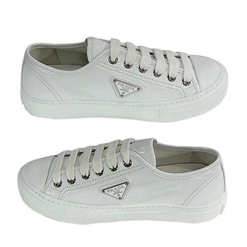 Prada Women's Logo Naplack Leather Sneakers White 1E770N H27 F0009 152544231