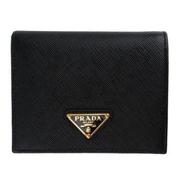 Prada Black Saffiano Triangle Logo Folding Wallet 1MV204 QHH F0002 29888958