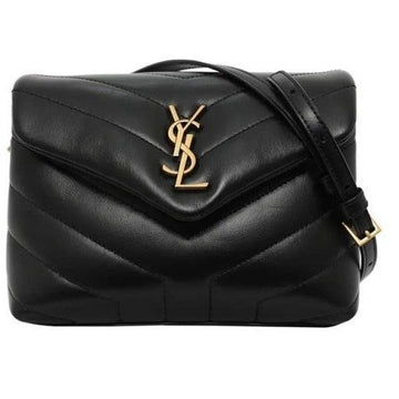 SAINT LAURENT Mini-Crossbody Bag in Schwarz mit goldenen Beschlägen 678401 DV707 1000 29832683