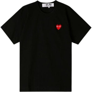 Comme Des Garcons AX T108 051 1 Red Patch Short Sleeve T-Shirt Black 140188890