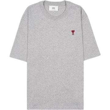 AMI Men's Heart Logo Noir T-Shirt BFUTS005 726 0951 140188874