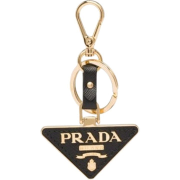 Prada Saffiano Triangle Logo Black Keyring 1PP128 053 F0002 140053533