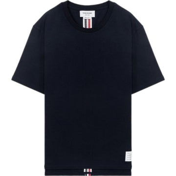THOM BROWNE シグネチャーストライプ半袖Tシャツ ネイビー 100%コットン MJS056A 00050 415 138383472