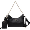 Prada Reedition Triangle Logo Shoulder Bag Black 1BH204 NZV F0632 138177642 [P]