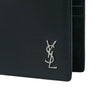 Saint Laurent Tiny Monogram Silver-Plated Black Wallet stamp: 607727 1JB0E 1000 138050463 [P]