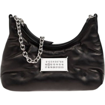 MAISON MARGIELA Glam Slam Hobo Mikro Schultertasche Schwarz P4300 T8013 136029519