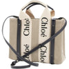 Chloe Woody Small Tote Bag Navy 136029398 [P]