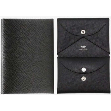 HERMES カルビ デュオ カードウィレット アプソン パラジウム ヌワ H083035CK89 131343612
