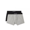 TOM FORD BANDING-LOGO 2-PACK BOXERSHORTS Schwarz Grau 1040 008 117332249 [P]
