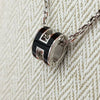 Hermes Mini Pop Hach Necklaces Palladium Noir H147992FP03 Black Silver 101430247 [P]