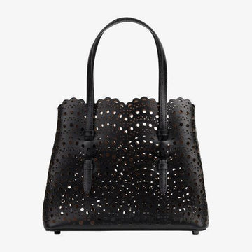 Alaia Mina Wave Lux Tote Bag 25 Black 88925266