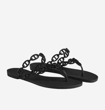 Hermes Island Jelly Sandals Black H241051Z02 87300532