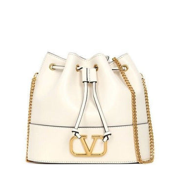 Valentino Vring Chain Bucket Bag Ivory 74245838