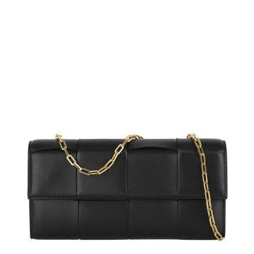 Bottega Veneta Intrecciato Chain Shoulder Bag Black 742098 VCQC4 8425 65722671