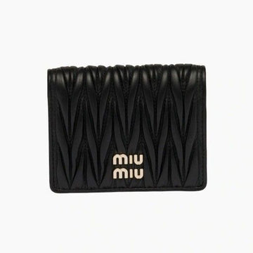 Miu Miu Matelassé Leather Wallet Black 5MV204 2FPP F0002 49027198