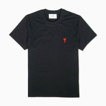 AMI Heart Logo Black T-Shirt 47651135