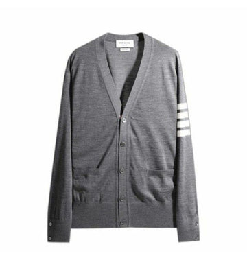 Thom Browne Merino Wool Stitch Cardigan Mid Gray 38051538