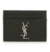 SAINT LAURENT Matelassé Kartenetui mit Silberbeschlag 423291 BOW02 1000 33982984 [P]
