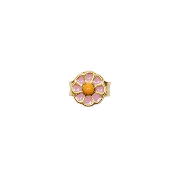 Wilhelmina Garcia Gold Pink Daisy Stud Earrings 152739545