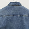 AMI Heart Logo Button-Down Light Used Indigo Denim Shirt 152750340 [P]