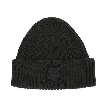 Maison Kitsune Wool Bold Fox Head Beanie 152750460