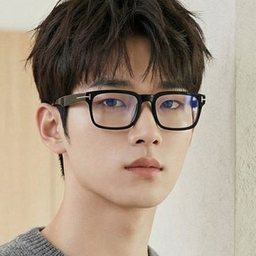 Tom Ford TF6006DB 001 Luxury Square Black Horn Frame Blue Light Blocking Glasses 120813705