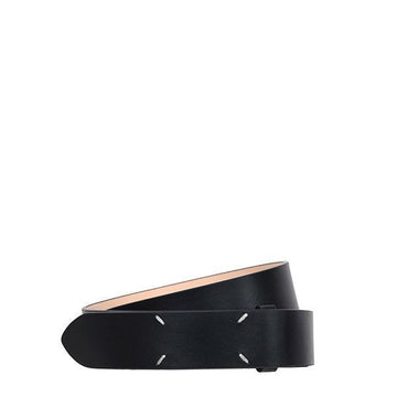 MAISON MARGIELA Schwarzer Stich Kalbsleder Gürtel 150077008