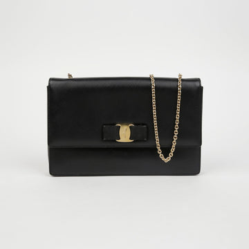 SALVATORE FERRAGAMO 21 D855 ジニー チェーン ショルダー クロスバック 152540914