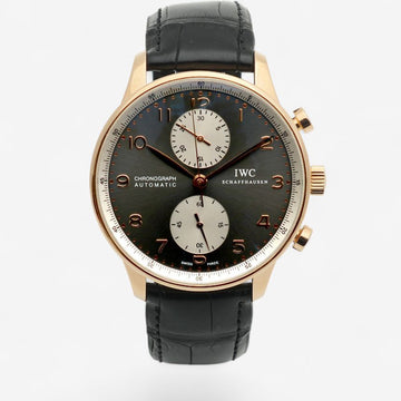 IWC Portugieser Chronograph Jackie Chan Limited Edition 40 Gold IW371433 Men's Leather Watch 2005 152781982