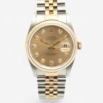 Rolex Datejust 36 Men's Combo Watch with After Setting Ten-Point Diamond 1991 152782322
