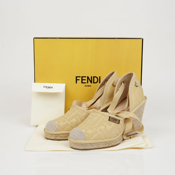 Fendi FF Strap Wedge Heel 38 152599489