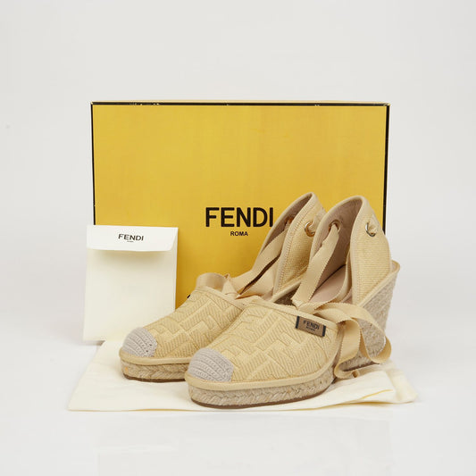 FENDI FF Riemen Wedge Heel 38 152599489 [P]