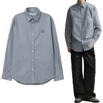 Maison Kitsune Contoured Foxhead Patch Oxford Shirt 152801701